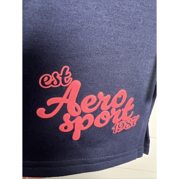 Aeropostale Sport French Terry Pull On Mini Skirt Skort Size Medium Navy NWT - Picture 6 of 11